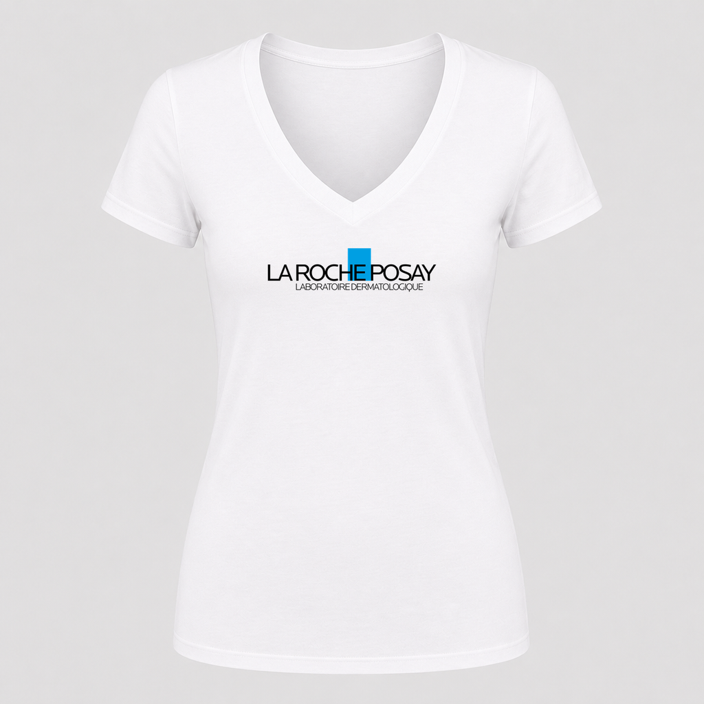 Women's La Roche-Posay V Neck T-Shirt in white