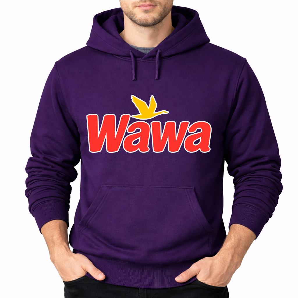 Men's Wawa Gas Station Pullover Hoodie - Purple