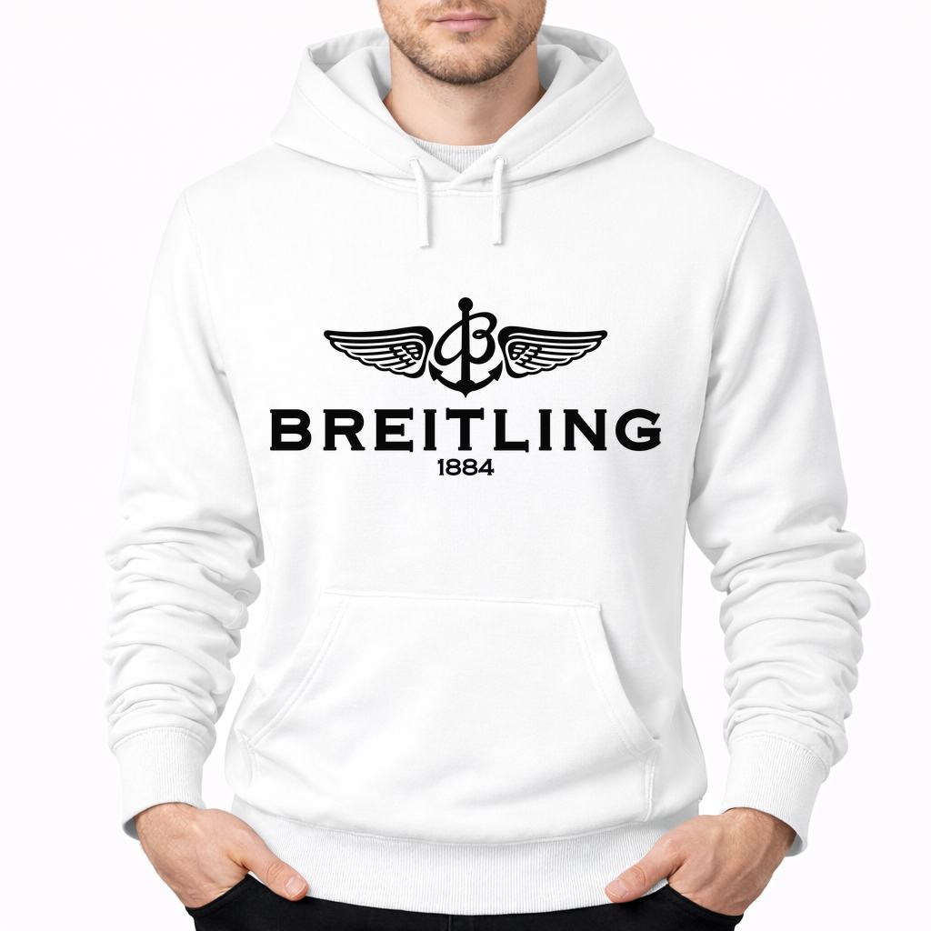 Men's Breitling 1 Pullover Hoodie - White