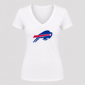 Women's Buffalo Bills V Neck T-Shirt in white