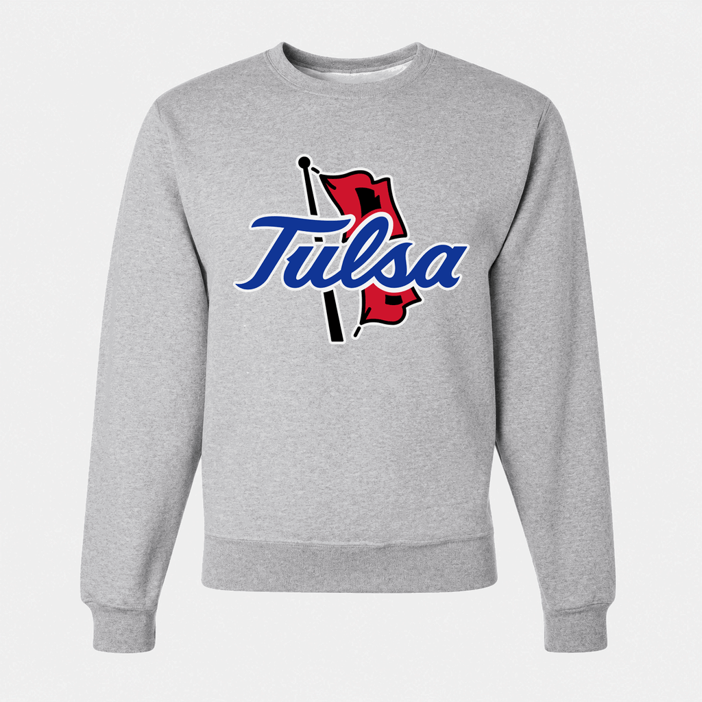 Men's Tulsa Golden Hurricane Crewneck Sweatshirt - Gray