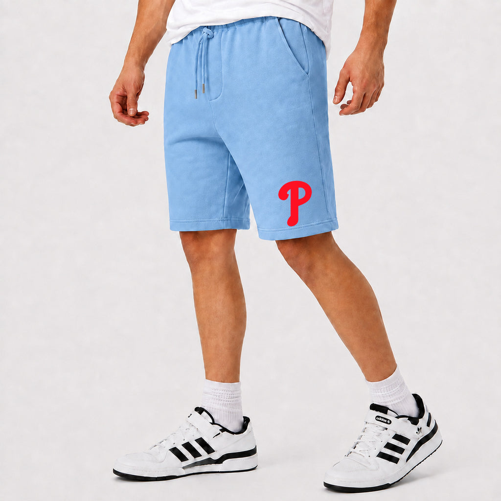 Men's Philadelphia Phillies Cotton Shorts - Sky Blue