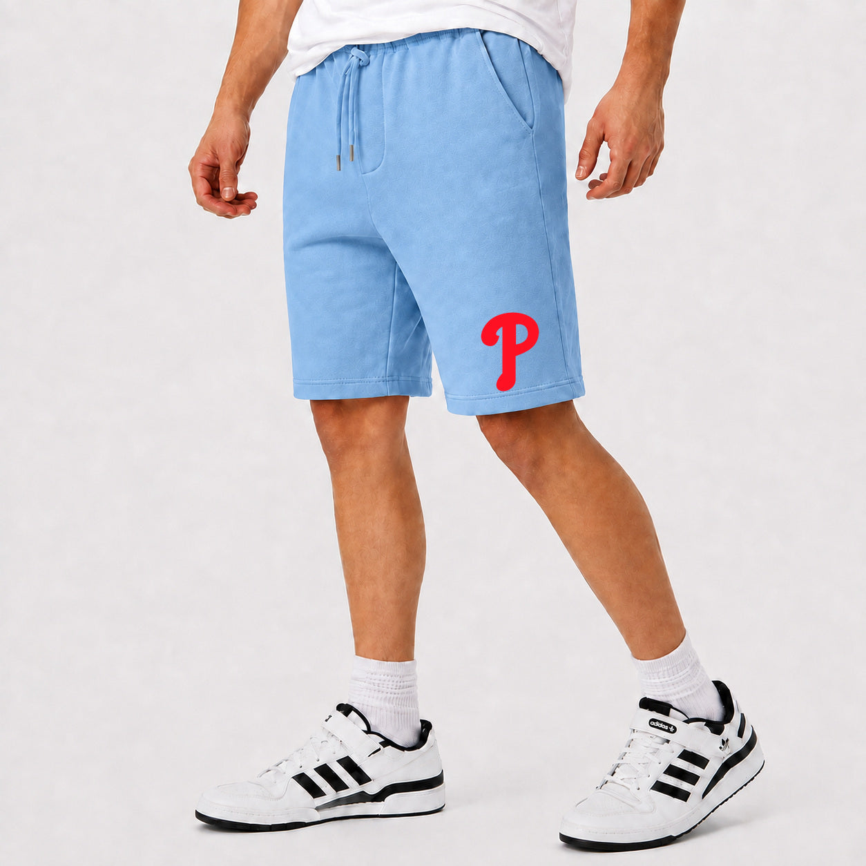 Men's Philadelphia Phillies Cotton Shorts - Sky Blue