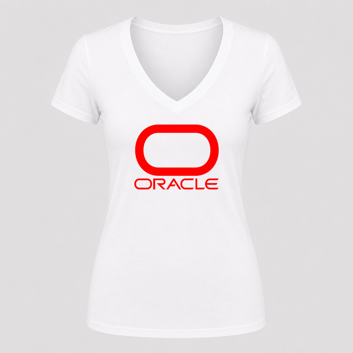 Women's Oracle V Neck T-Shirt in white