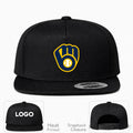 MLB Milwaukee Brewers Snapback Hat - Black