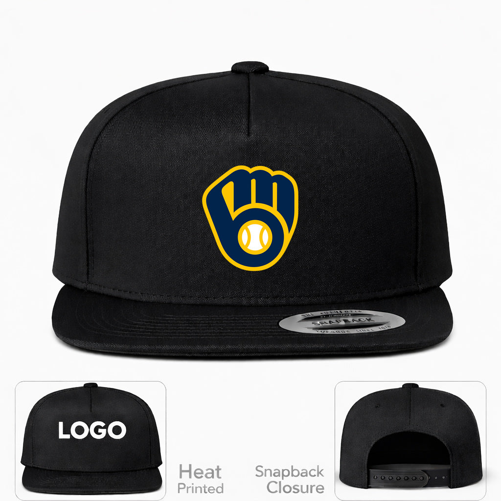 MLB Milwaukee Brewers Snapback Hat - Black