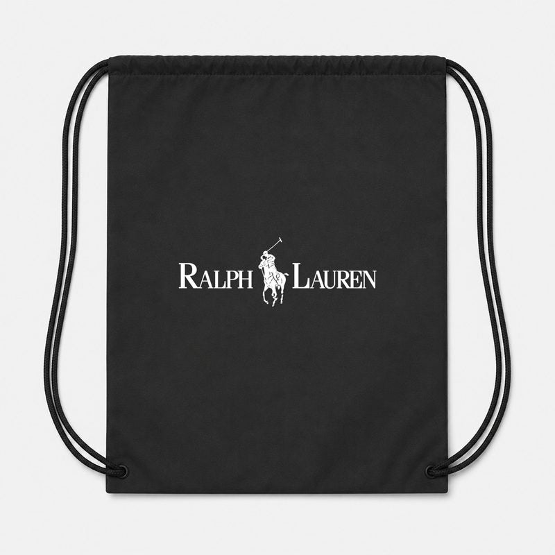 Polo Ralph Lauren White Drawstring Bag - Black