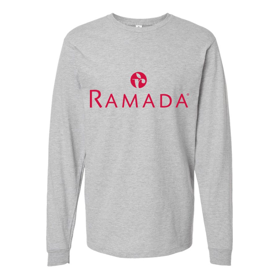 Men's Ramada-logo-1536x864 Long sleeves Cotton Blend T-Shirt - Gray