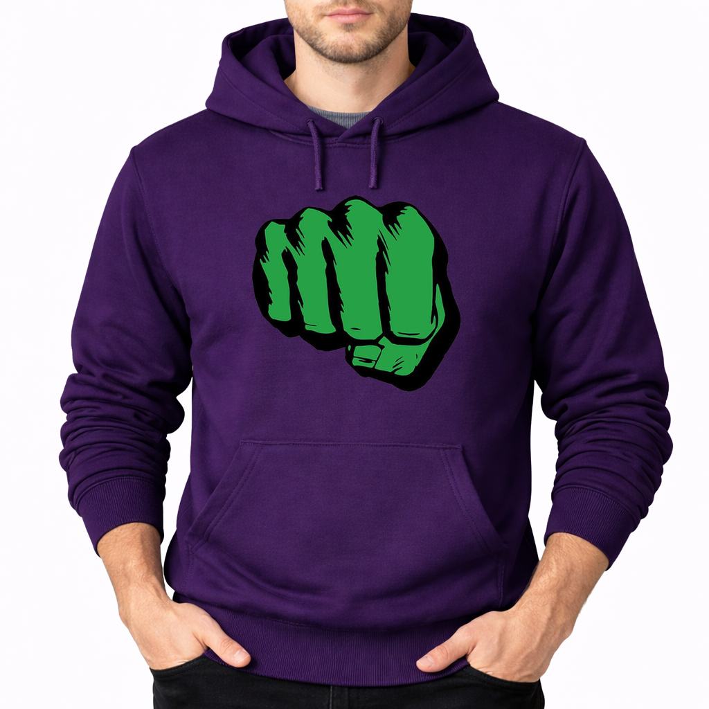 Men's Hulk Punch Pullover Hoodie - Purple