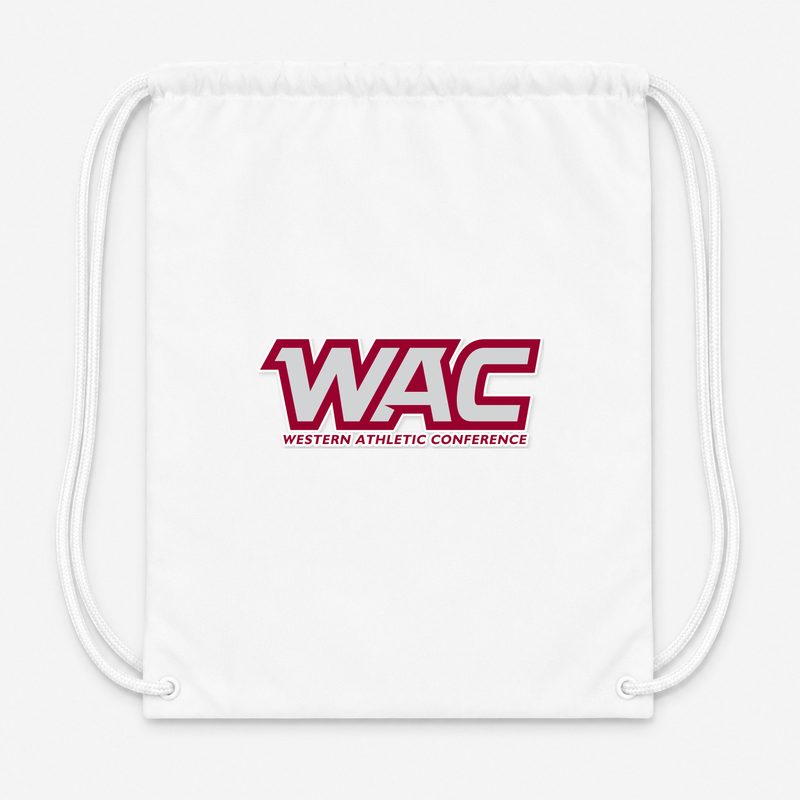 Western Athletic Conference Drawstring Bag - White