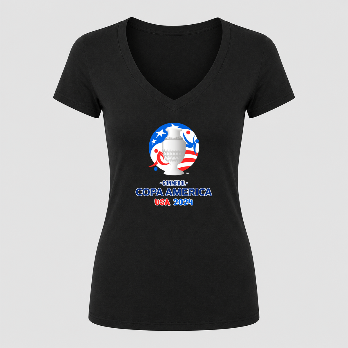 Women's Copa América 2024 V Neck T-Shirt in black