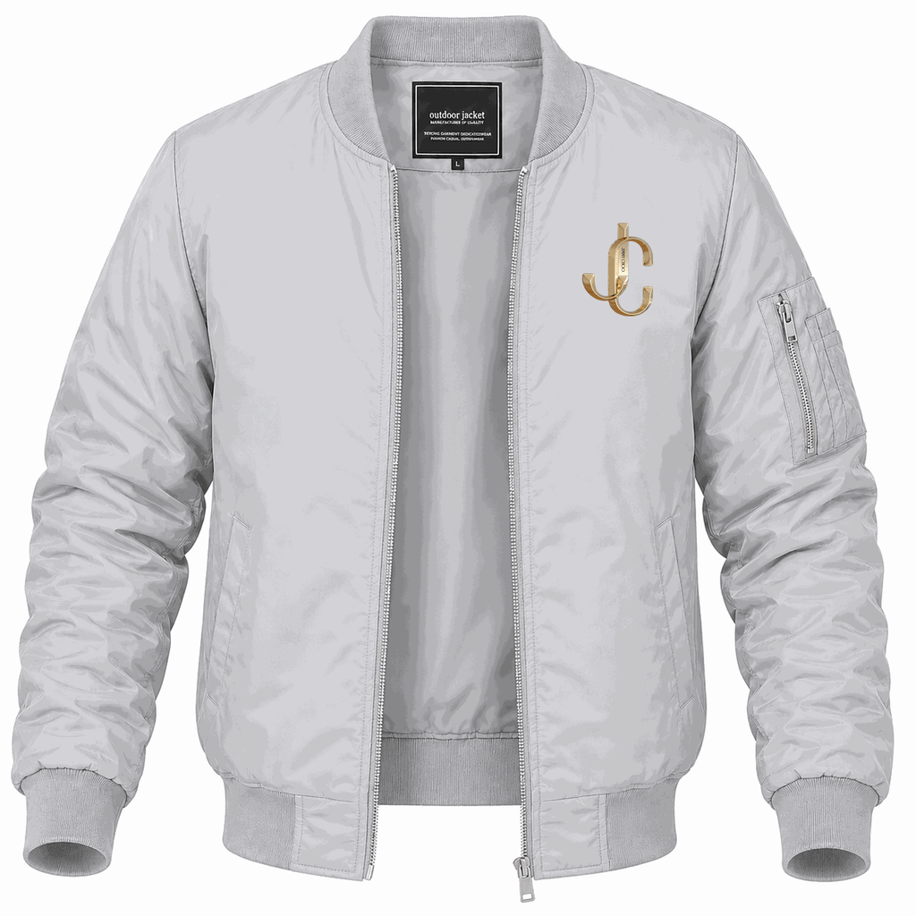 Men's Jimmy Choo Lightweight Bomber Jacket - Gray