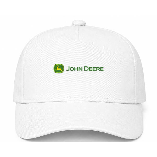 John Deere Logo White Dad Baseball Cap Hat