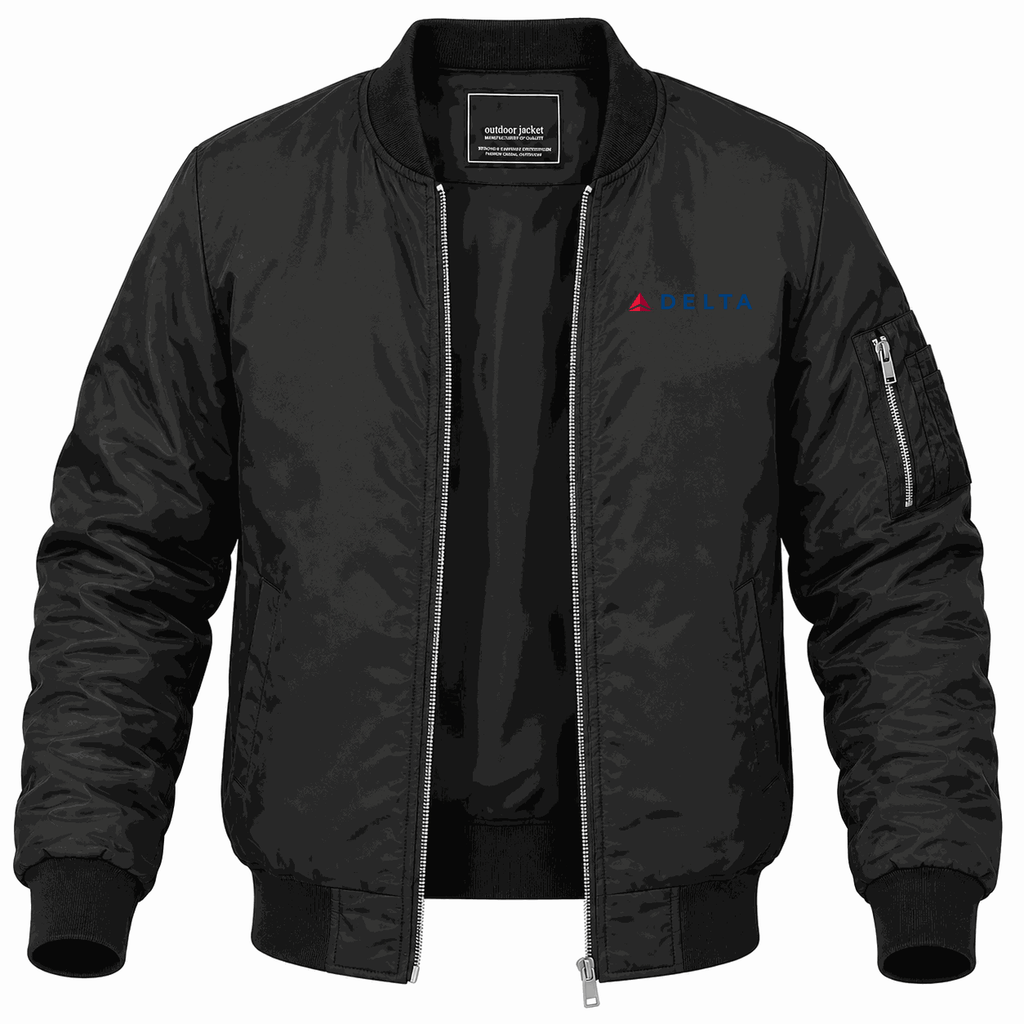 Men's Delta Airlines Lightweight Bomber Jacket - Black