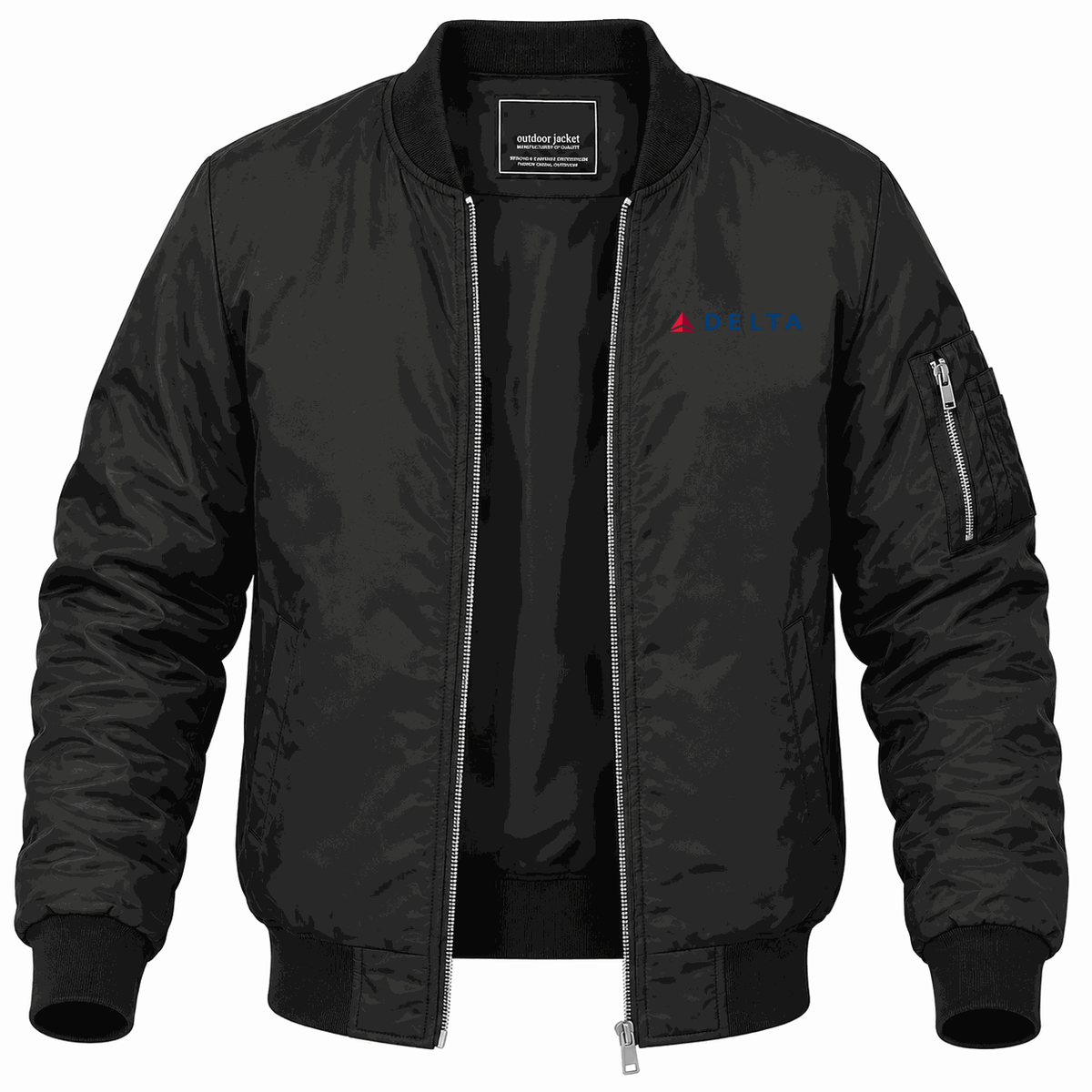 Men's Delta Airlines Lightweight Bomber Jacket - Black