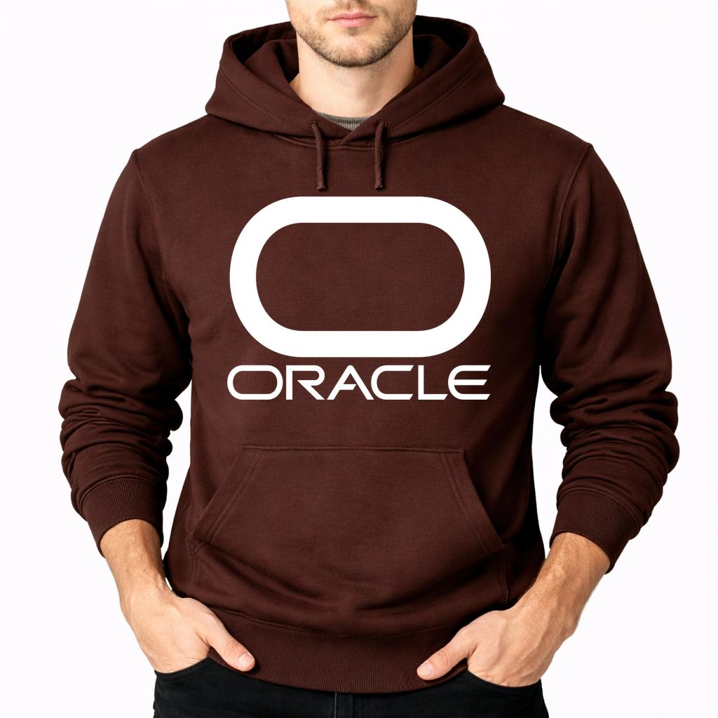 Men's Oracle White Pullover Hoodie - Brown