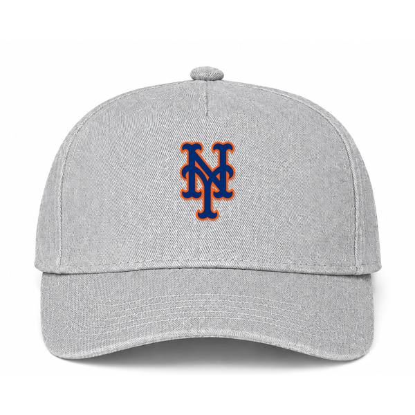 New York Mets MLB Logo Gray Dad Baseball Cap Hat