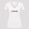 Women's Carl’s Jr. V Neck T-Shirt in white