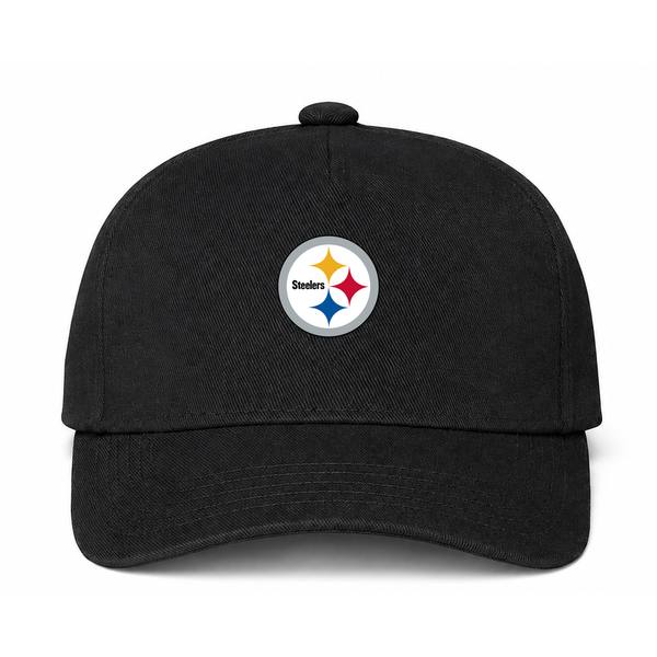 Pittsburgh Steelers NFL Logo Black Dad Baseball Cap Hat