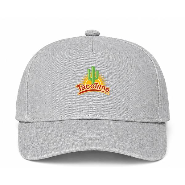 Taco Time Logo Gray Dad Baseball Cap Hat