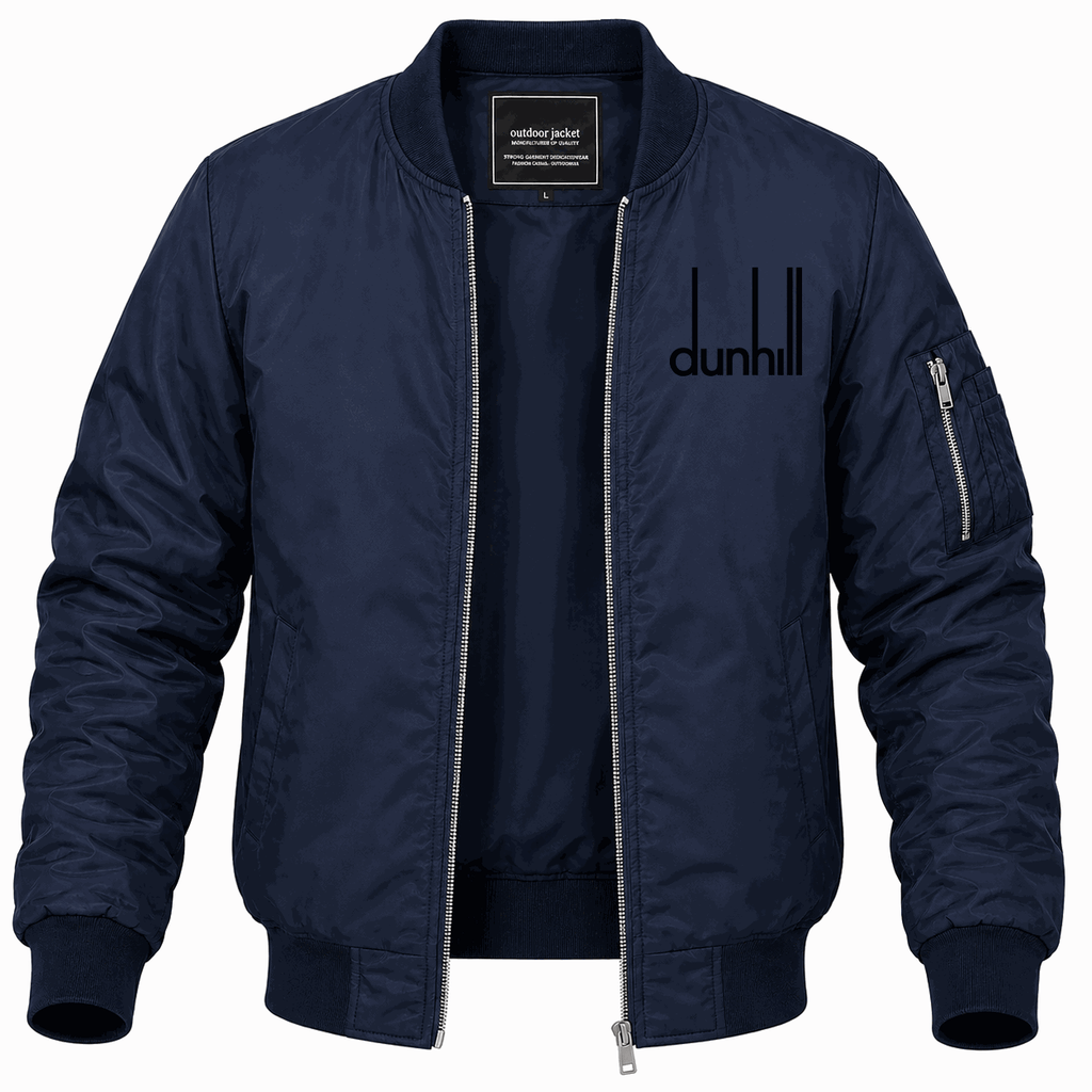 Men's Dunhill black Lightweight Bomber Jacket - Navy