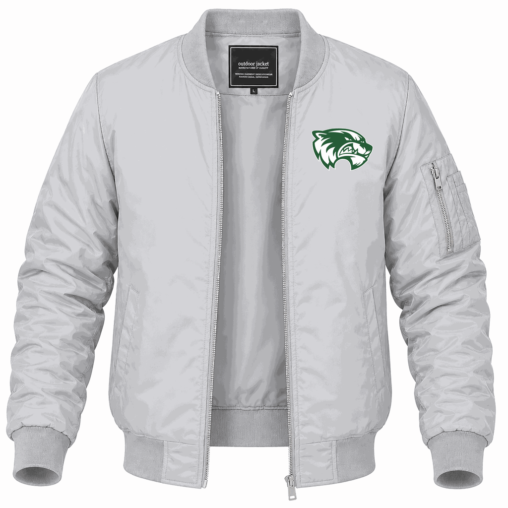 Men's Utah Valley Wolverines Logo Lightweight Bomber Jacket - Gray