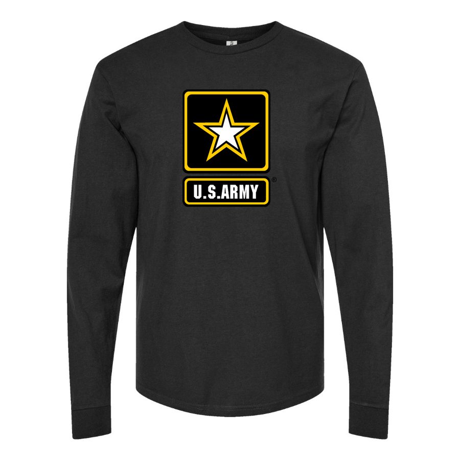 Men's U.S. Army Long sleeves Cotton Blend T-Shirt - Black