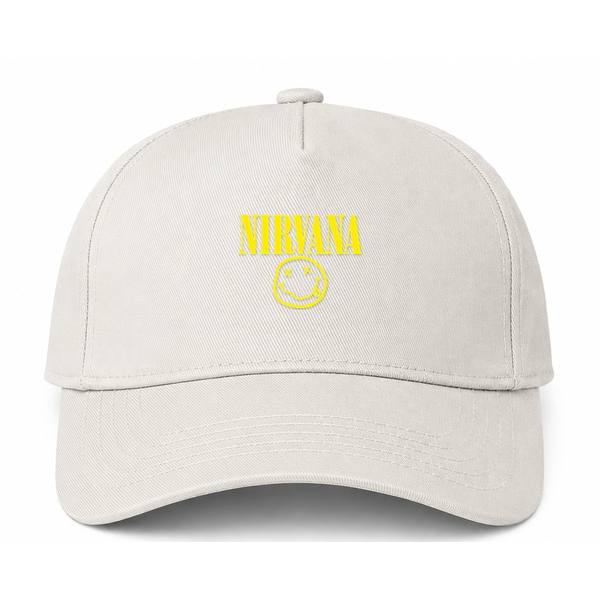 Nirvana Logo Beige Dad Baseball Cap Hat