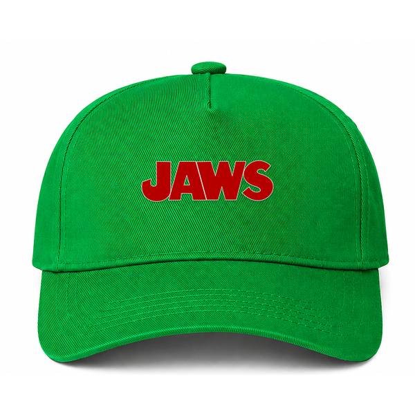 Jaws Logo Green Dad Baseball Cap Hat