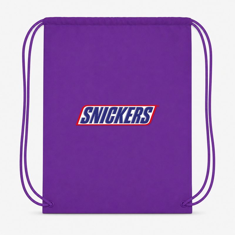Snickers Food Drawstring Bag - Purple
