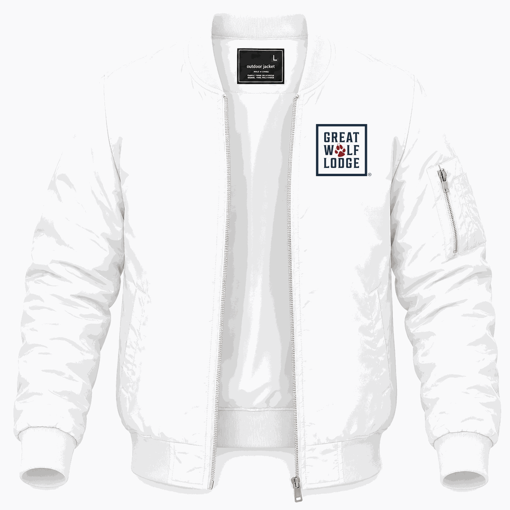 Men's Great Wolf Lodge Lightweight Bomber Jacket - White