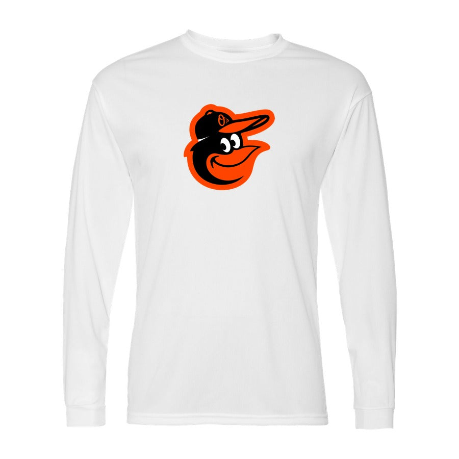 Men's Baltimore Orioles Polyester Long Sleeve T-Shirt - White