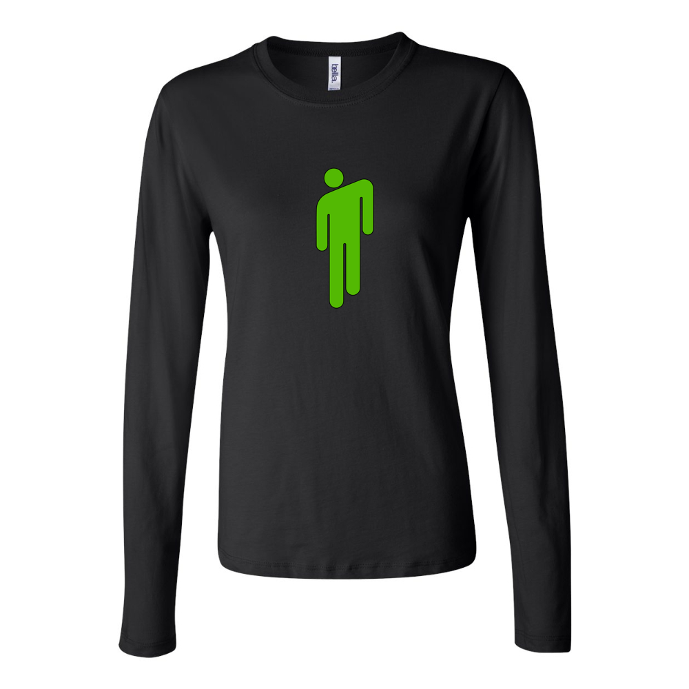 Women's Billie Eilish Logo 768x432 Long Sleeve T-Shirt - Black