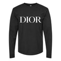 Men's Dior White Long sleeves Cotton Blend T-Shirt - Black