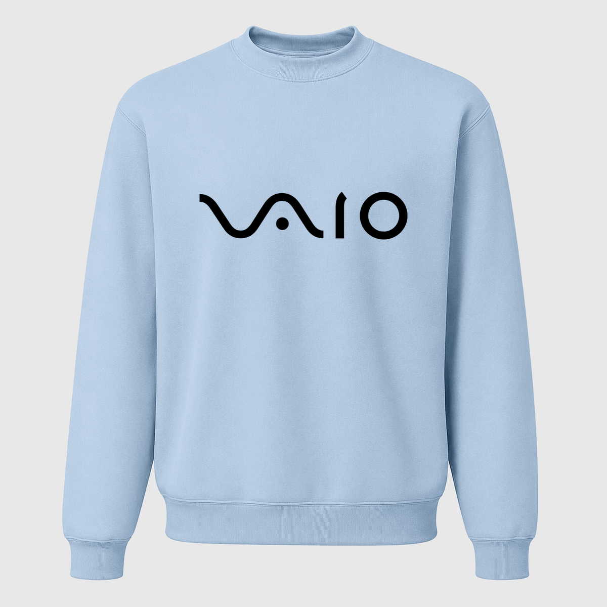 Men's Sony VAIO Black Logo Crewneck Sweatshirt - Sky Blue