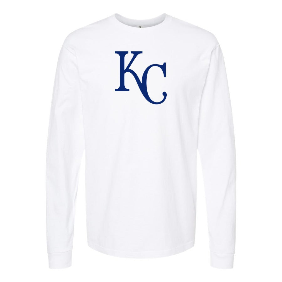 Men's Kansas City Royals Long sleeves Cotton Blend T-Shirt - White
