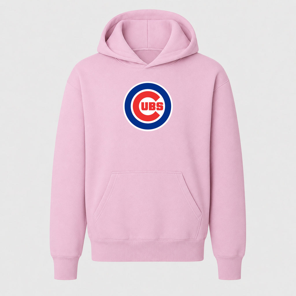 Youth Chicago Cubs Pullover Hoodie - Light Pink
