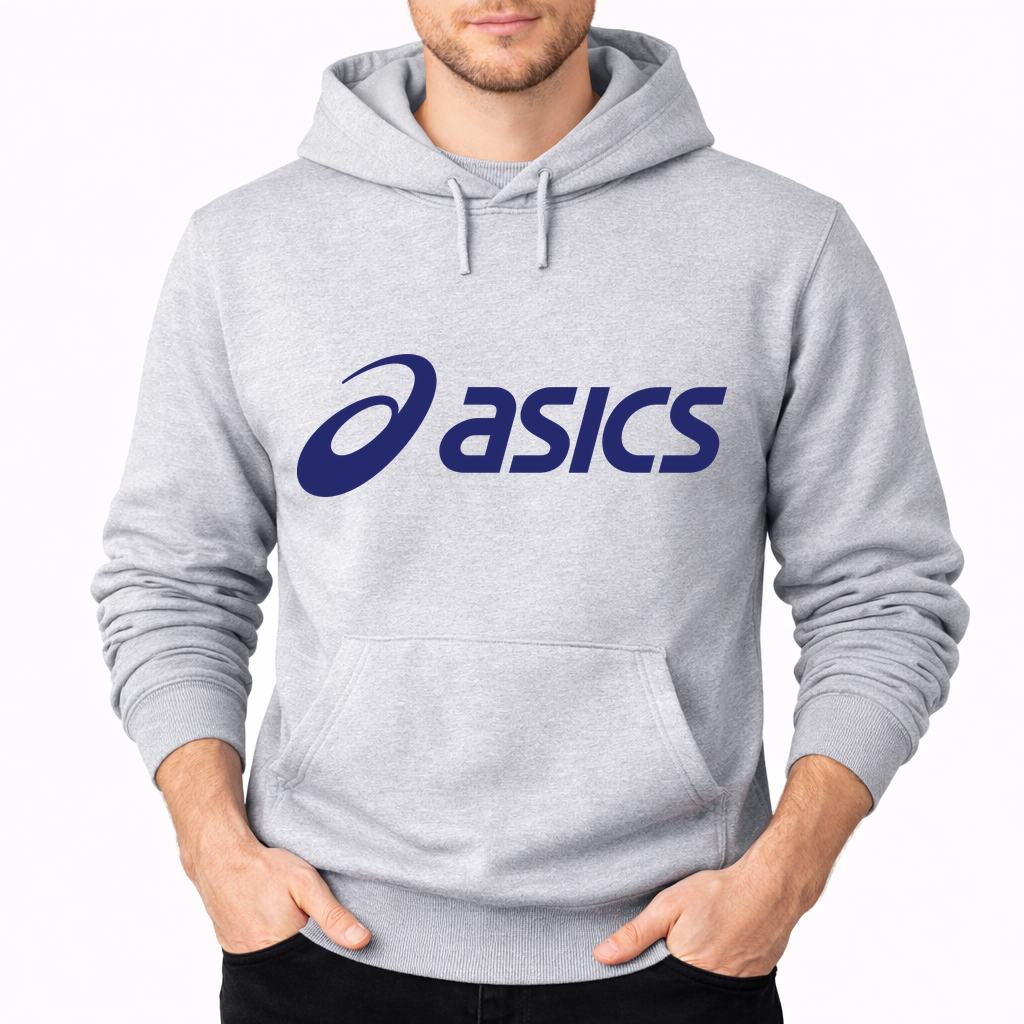 Men's Asics Pullover Hoodie - Gray