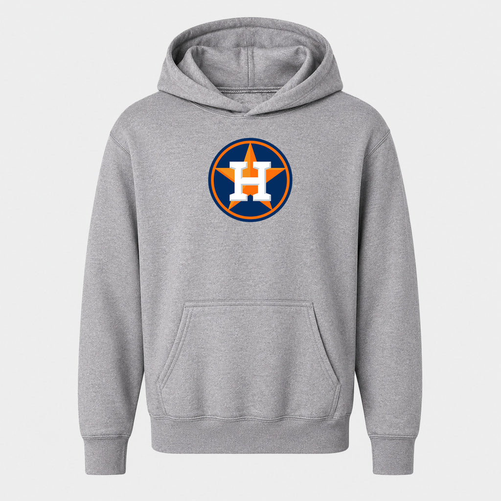 Youth Houston Astros Pullover Hoodie - Gray