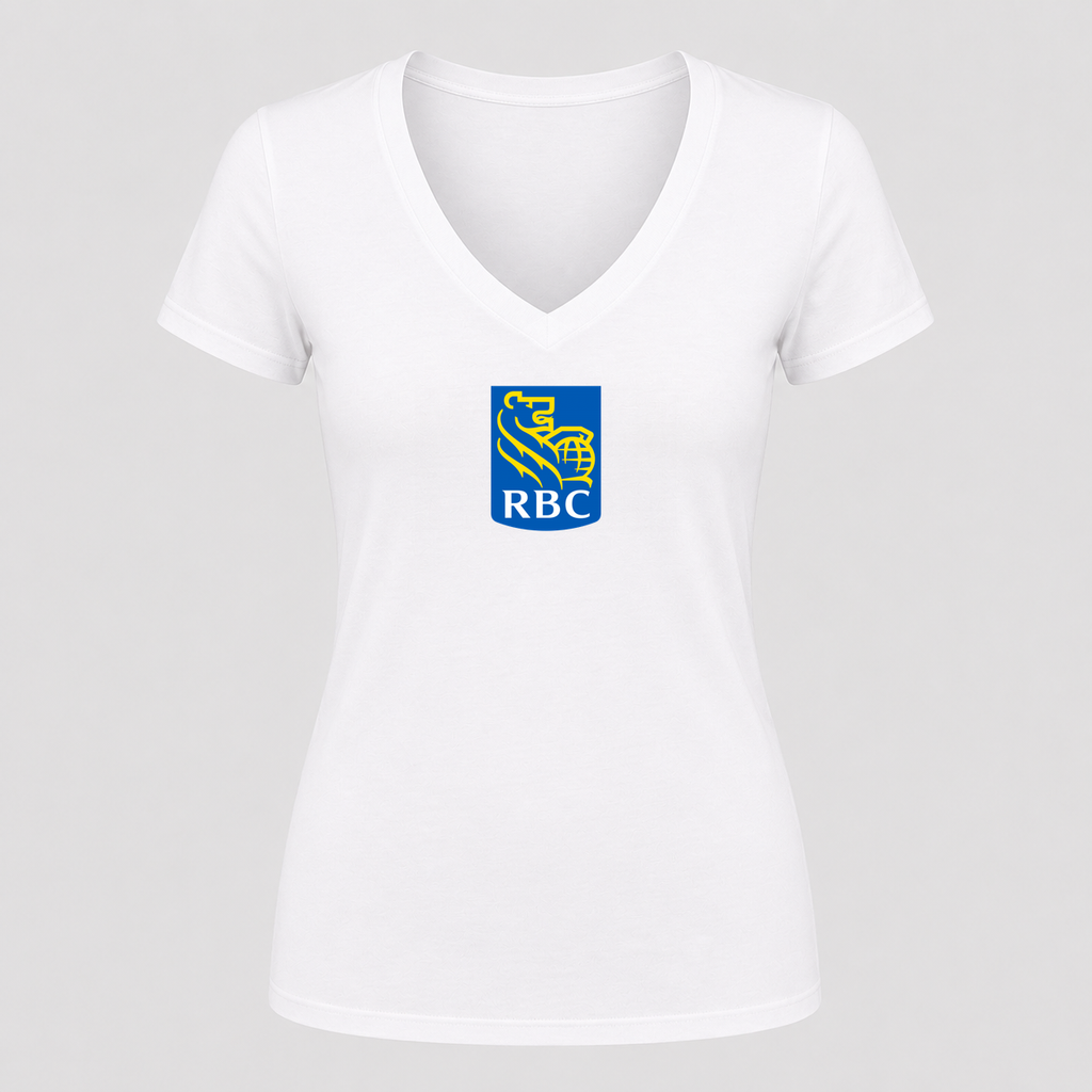 Women's RBC V Neck T-Shirt in white
