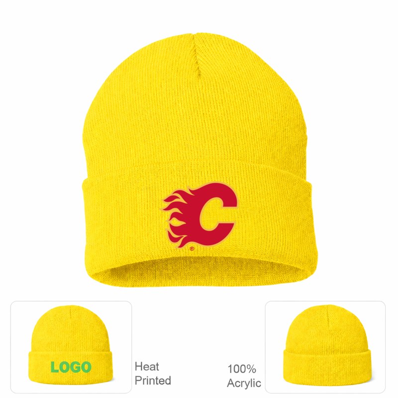 Calgary Flames Yellow Beanie Hat