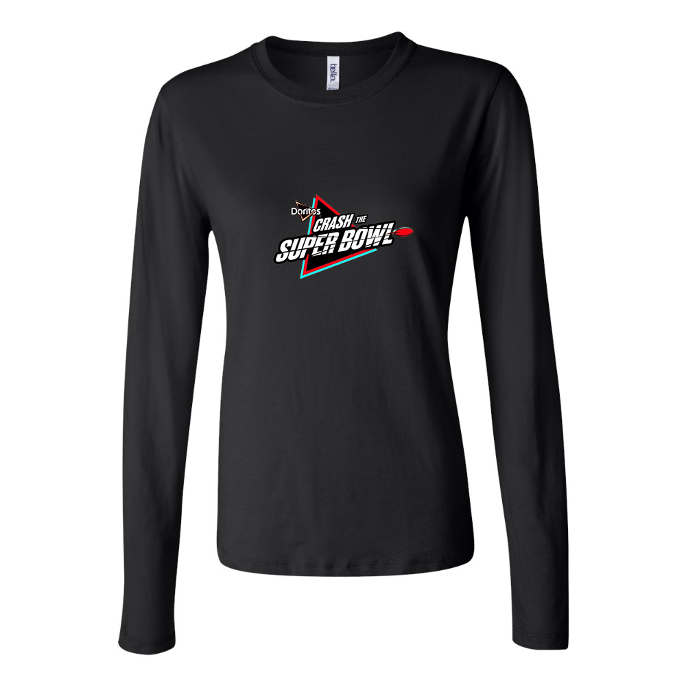 Women's Crash the Super Bowl Long Sleeve T-Shirt - Black