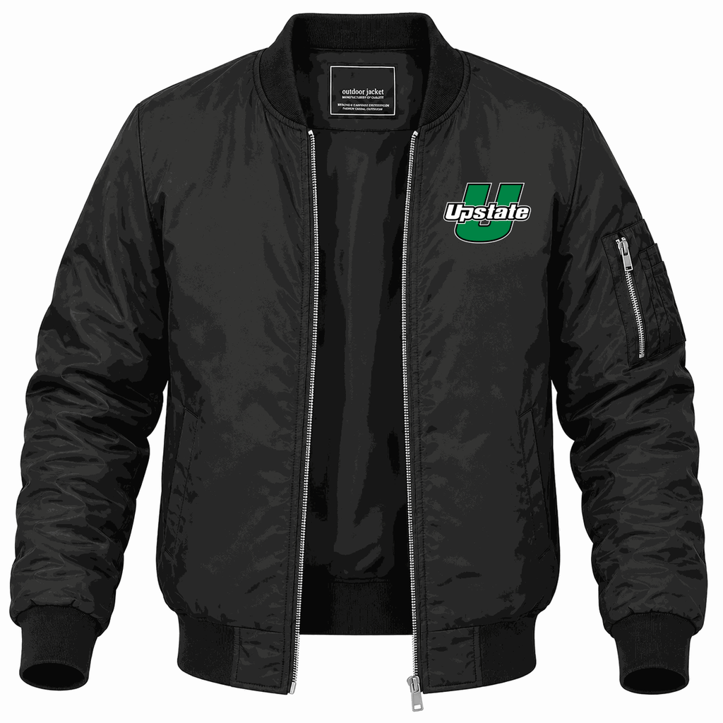 Men's USC Upstate Spartans Logo Lightweight Bomber Jacket - Black