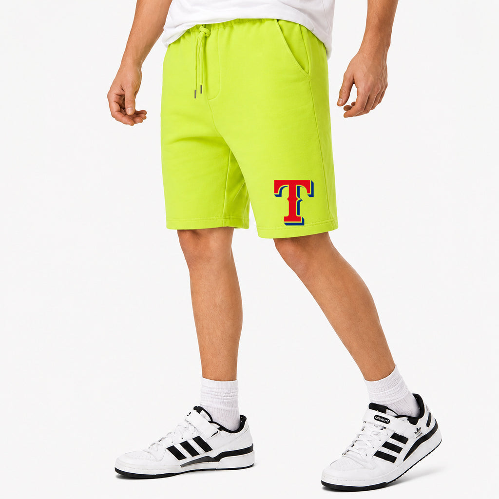 Men's Texas Rangers Cotton Shorts - Lime Green