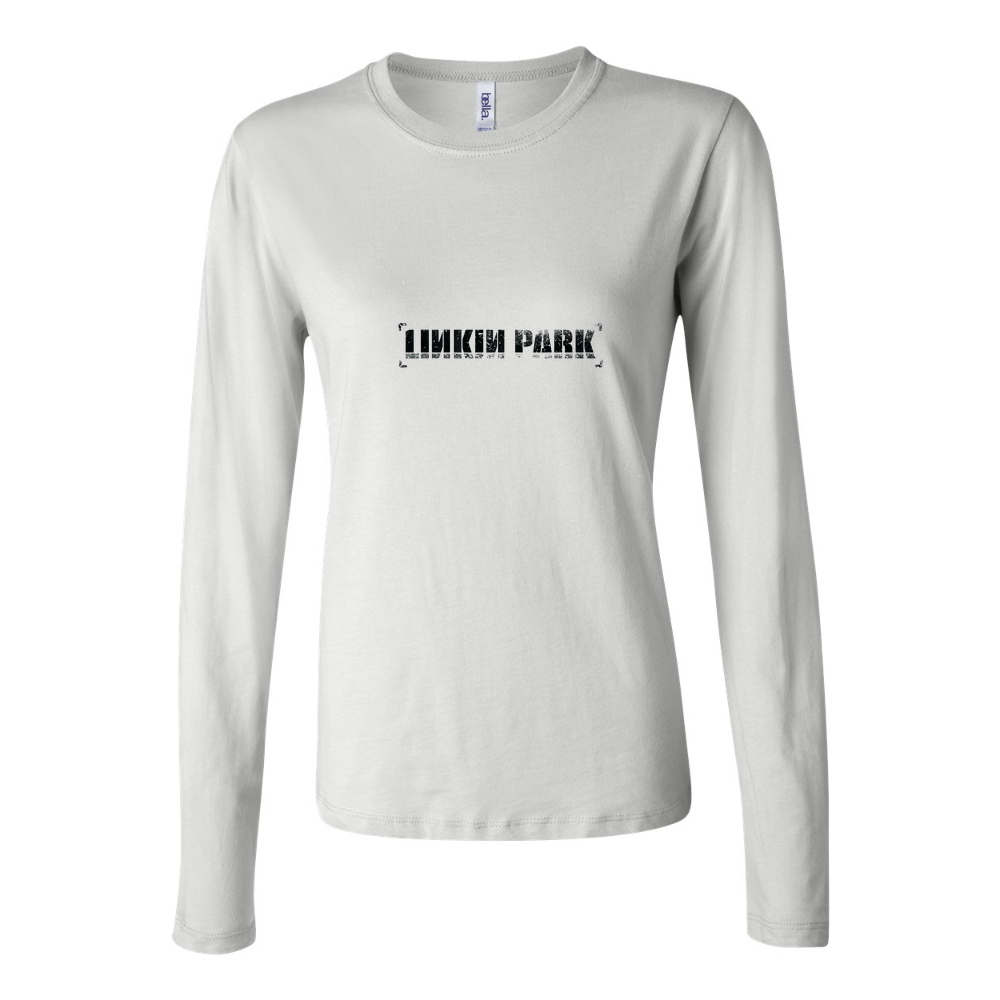Women's Linkin Park Logo 768x432 Long Sleeve T-Shirt - White
