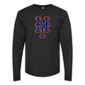 Men's New York Mets Long sleeves Cotton Blend T-Shirt - Black