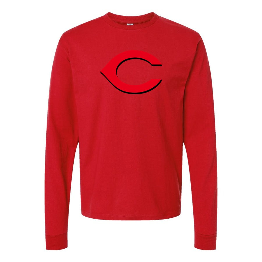 Men's Cincinnati Reds Long sleeves Cotton Blend T-Shirt - Red