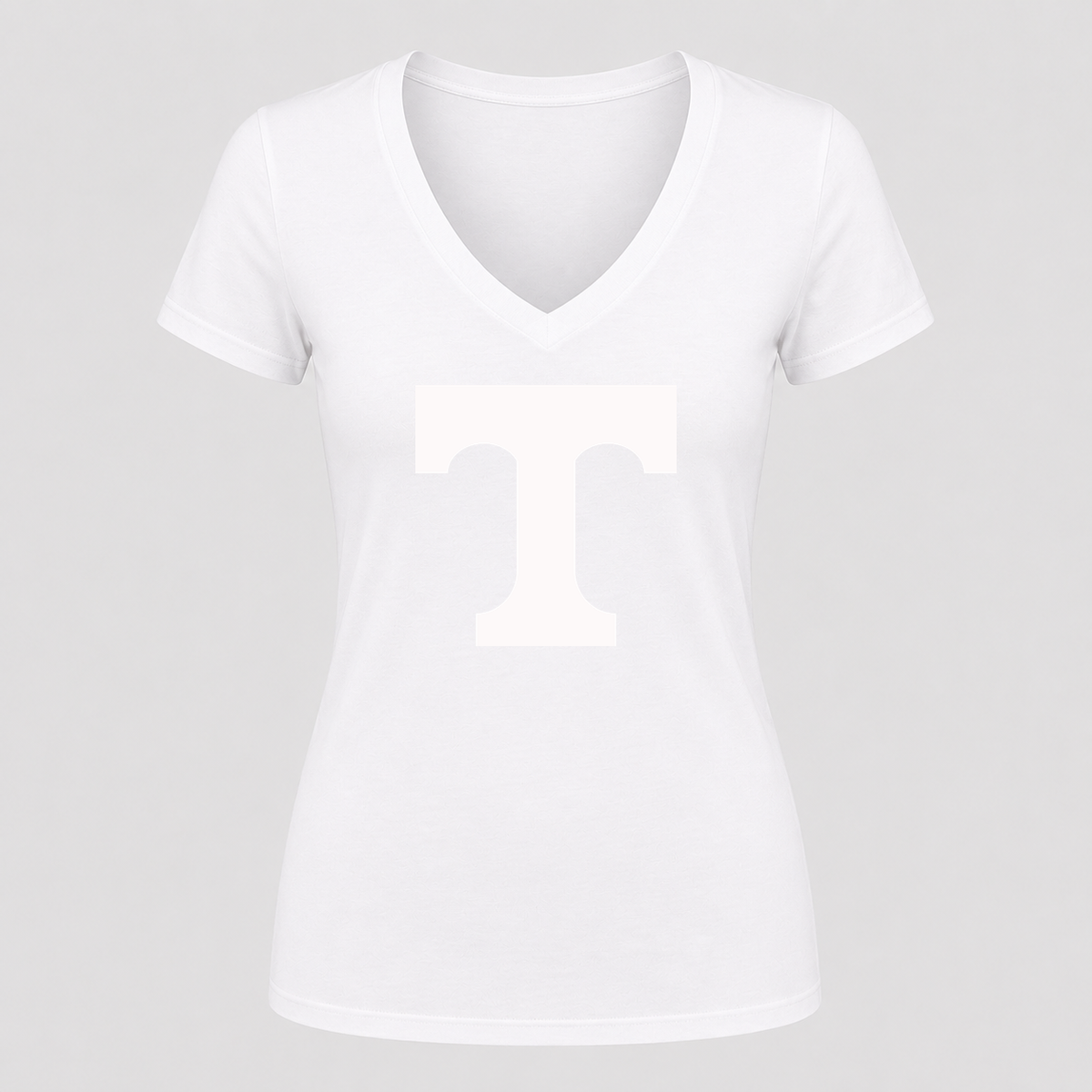 Women's Tennessee Volunteers Alternate Design V Neck T-Shirt in white