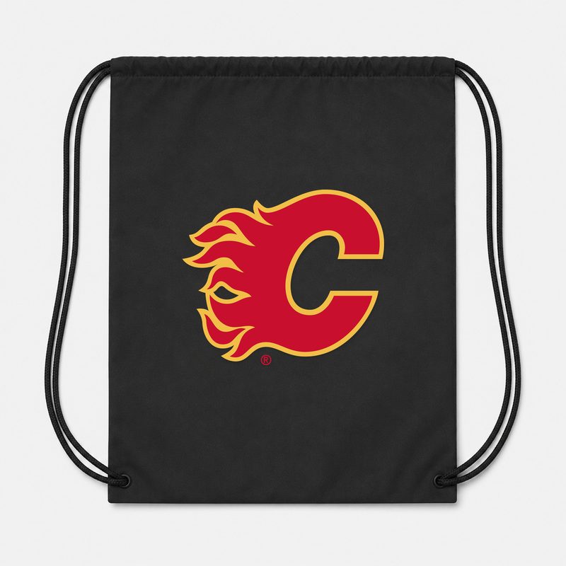 Calgary Flames Drawstring Bag - Black