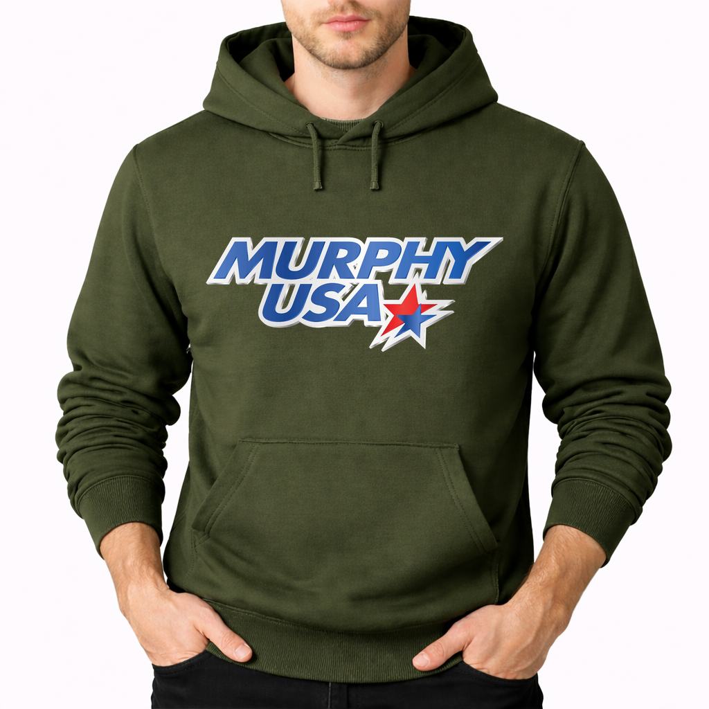 Men's Murphy Usa Pullover Hoodie - Army Green